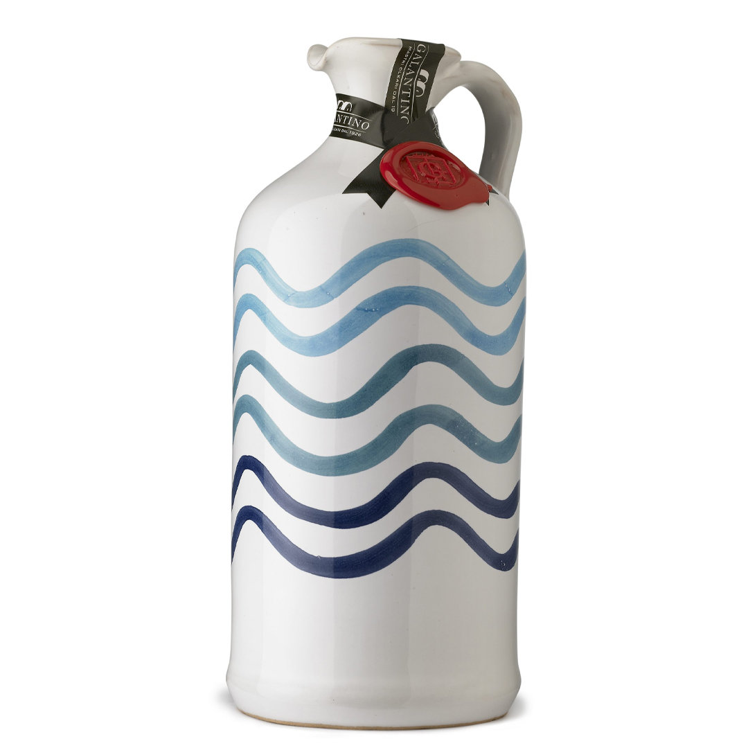 Alyvuogių aliejus GALANTINO Onda dizainas keramikiniame butelyje 0,5l